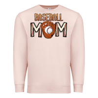 Pale Pink Baseball Mom Premium Sweatshirt - CowhideDigitalArt