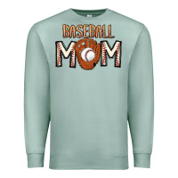 Seafoam Baseball Mom Premium Sweatshirt - CowhideDigitalArt