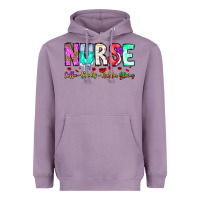 Lavender Nurse Coffee Scrubs Rubber Gloves Heavyweight Hoodie - CowhideDigitalArt