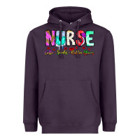 Plum Nurse Coffee Scrubs Rubber Gloves Heavyweight Hoodie - CowhideDigitalArt