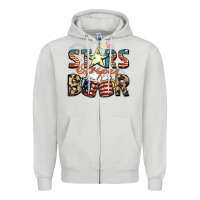 Dove Grey Stars stripes beer Zipper Hoodie - FaDigitalArtStudio