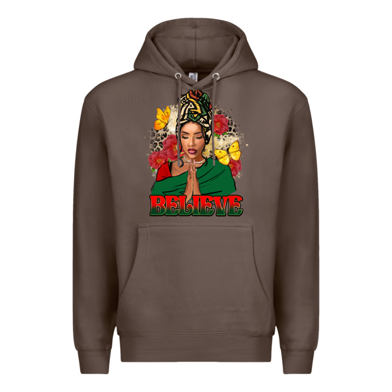 Believe Black Woman Premium Hoodie by FaDigitalArtStudio | Teevron