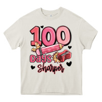Cream 100 days sharper school Heavy Core Tee - MaliasSmallBusiness