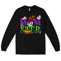 Black Momster Halloween Long Sleeve Tee - NancyCooperArtShop