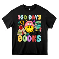 Black 100 days in the books Heavy Core Tee - MaliasSmallBusiness
