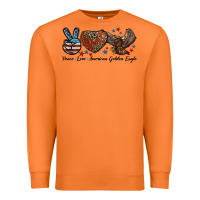 Carrot Western Peace Love American Golden Eagle Premium Sweatshirt - LillyAllenDesigns