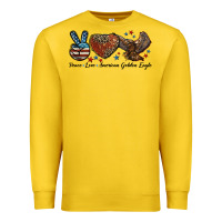 Lemon Western Peace Love American Golden Eagle Premium Sweatshirt - LillyAllenDesigns