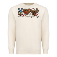 Sandshell Western Peace Love American Golden Eagle Premium Sweatshirt - LillyAllenDesigns