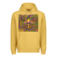 Antique Gold mardi gras fleur de lis Premium Hoodie - RanaPortraitStore