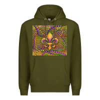 Army Green mardi gras fleur de lis Premium Hoodie - RanaPortraitStore