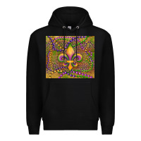 Black mardi gras fleur de lis Premium Hoodie - RanaPortraitStore