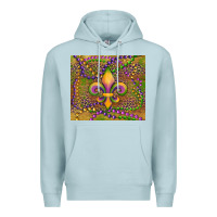 Blue Mist mardi gras fleur de lis Premium Hoodie - RanaPortraitStore