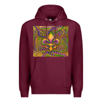Burgundy mardi gras fleur de lis Premium Hoodie - RanaPortraitStore