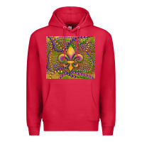 Cardinal mardi gras fleur de lis Premium Hoodie - RanaPortraitStore