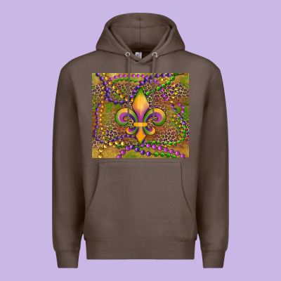 Mardi Gras Fleur De Lis Premium Hoodie Designed By Ranaportraitstore