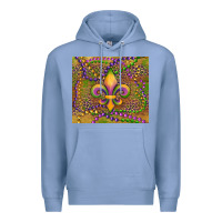 Colony Blue mardi gras fleur de lis Premium Hoodie - RanaPortraitStore