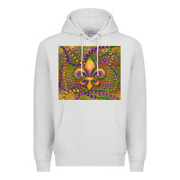 Dove Grey mardi gras fleur de lis Premium Hoodie - RanaPortraitStore