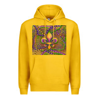 Lemon mardi gras fleur de lis Premium Hoodie - RanaPortraitStore