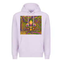 Lilac mardi gras fleur de lis Premium Hoodie - RanaPortraitStore