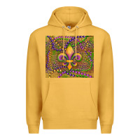 Mustard mardi gras fleur de lis Premium Hoodie - RanaPortraitStore