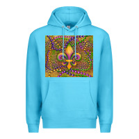 Ocean Blue mardi gras fleur de lis Premium Hoodie - RanaPortraitStore