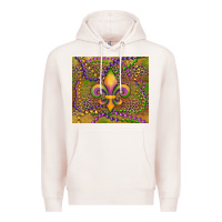 Pale Pink mardi gras fleur de lis Premium Hoodie - RanaPortraitStore