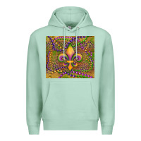 Seafoam mardi gras fleur de lis Premium Hoodie - RanaPortraitStore