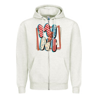 4th Of July Mini With Lightning Bolt Zipper Hoodie | Teevron