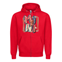 Red 4th of July mini with lightning bolt Zipper Hoodie - FaDigitalArtStudio