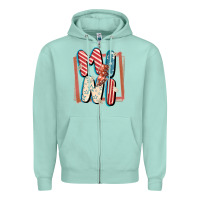 Seafoam 4th of July mini with lightning bolt Zipper Hoodie - FaDigitalArtStudio