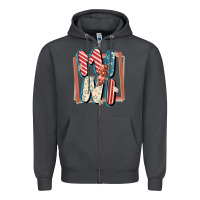 Smoke 4th of July mini with lightning bolt Zipper Hoodie - FaDigitalArtStudio