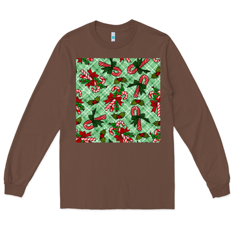 Christmas Candy Cane Long Sleeve Tee by NancyCooperArtShop | Teevron
