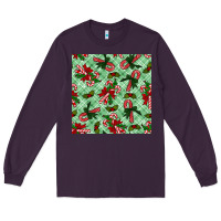 Plum Christmas candy cane Long Sleeve Tee - NancyCooperArtShop