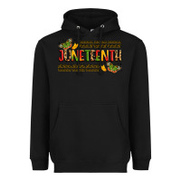 Black colorful juneteenth celebration art Heavyweight Hoodie - LillyAllenDesigns