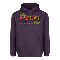 Plum colorful juneteenth celebration art Heavyweight Hoodie - LillyAllenDesigns