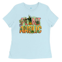 Baby Blue plantaholic Ladies Tee - NancyCooperArtShop