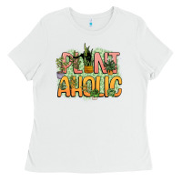 White plantaholic Ladies Tee - NancyCooperArtShop