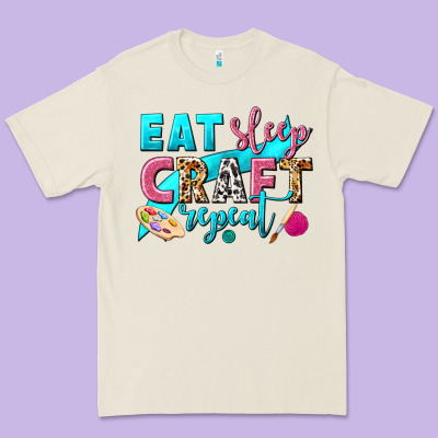 Eat Sleep Craft Repeat Premium Tee Designed By Nancycooperartshop