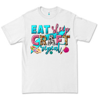 White eat sleep craft repeat Premium Tee - NancyCooperArtShop