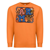 Carrot Army Veteran leopard frame 4th of July Premium Sweatshirt - LillyAllenDesigns