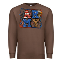 Chestnut Army Veteran leopard frame 4th of July Premium Sweatshirt - LillyAllenDesigns