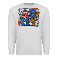 Dove Grey Army Veteran leopard frame 4th of July Premium Sweatshirt - LillyAllenDesigns