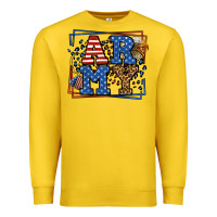 Lemon Army Veteran leopard frame 4th of July Premium Sweatshirt - LillyAllenDesigns