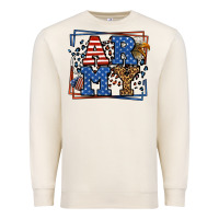Sandshell Army Veteran leopard frame 4th of July Premium Sweatshirt - LillyAllenDesigns