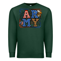 Sports Green Army Veteran leopard frame 4th of July Premium Sweatshirt - LillyAllenDesigns