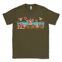 Army Green floral chihuahua dogs Classic Tee - Jasminsmagicworld