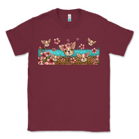 Burgundy floral chihuahua dogs Classic Tee - Jasminsmagicworld
