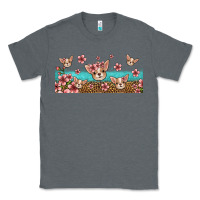 Charcoal Heather floral chihuahua dogs Classic Tee - Jasminsmagicworld
