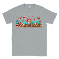 Heather Grey floral chihuahua dogs Classic Tee - Jasminsmagicworld