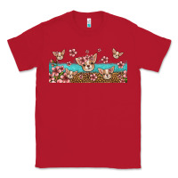 Red floral chihuahua dogs Classic Tee - Jasminsmagicworld